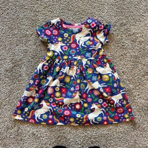 Mini Boden Blue Unicorn Dress